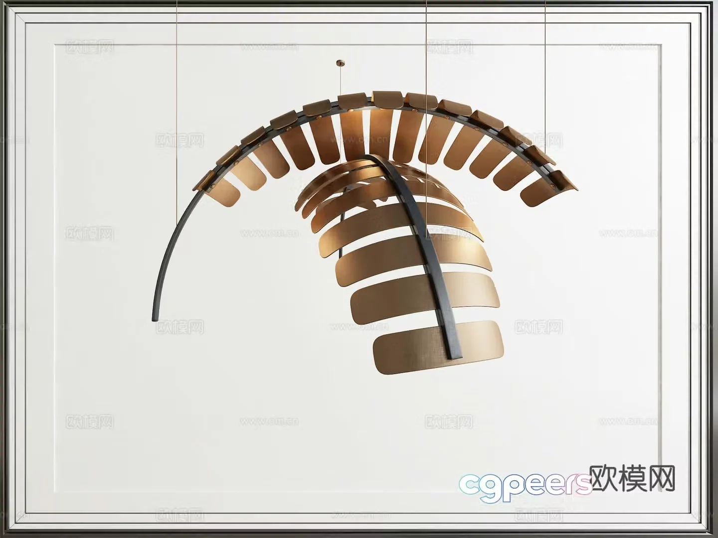 Leaf decorative lamp art lamp 3d model
