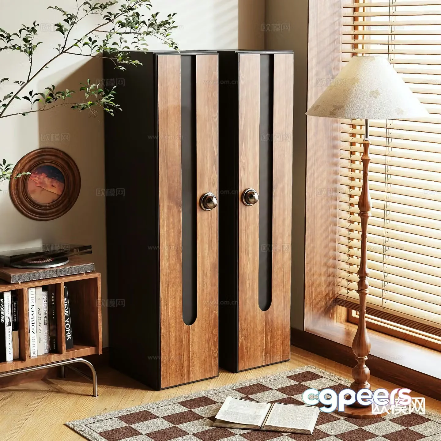 Medieval style wardrobe 3d model