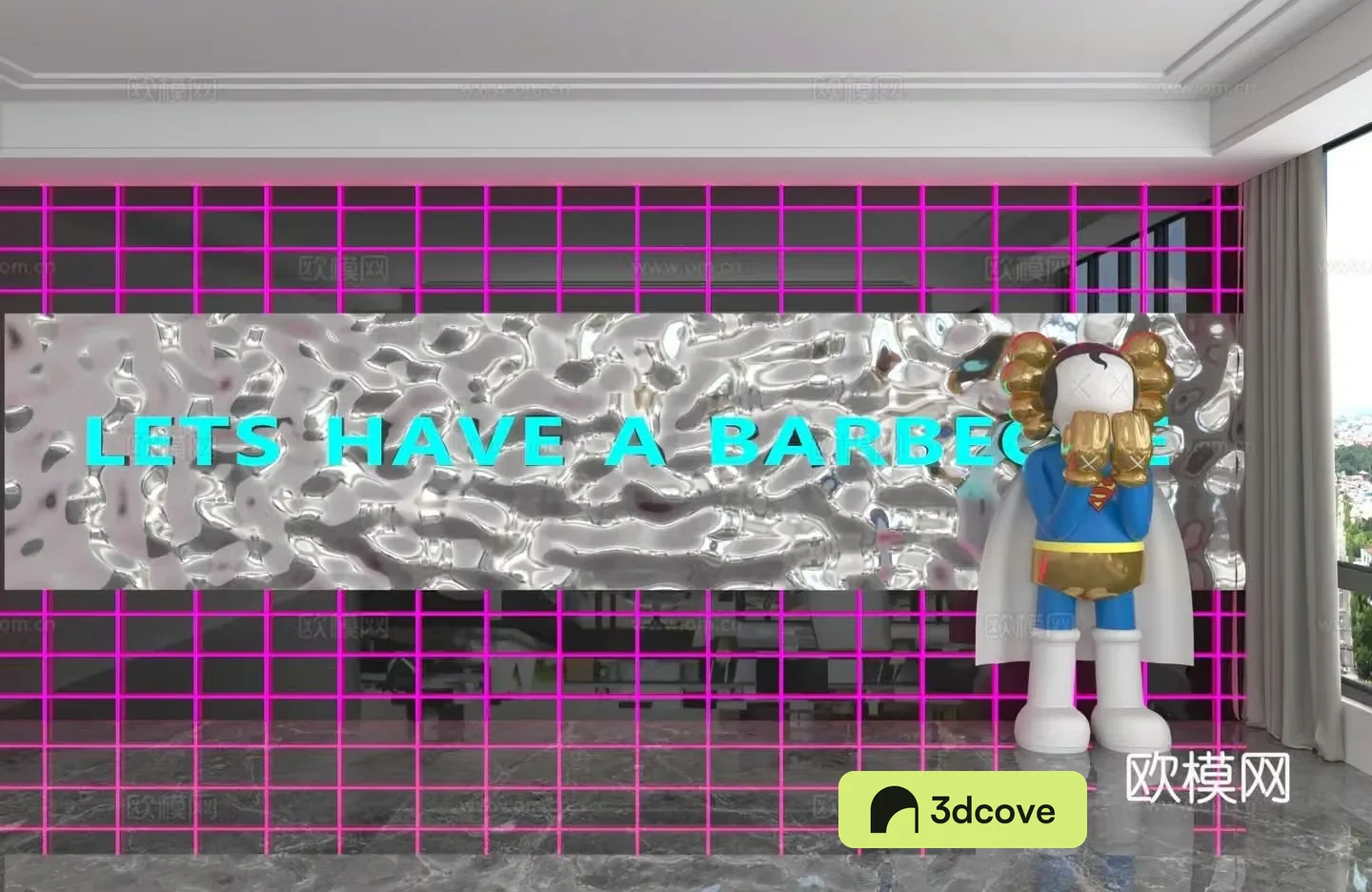 Modern background wall