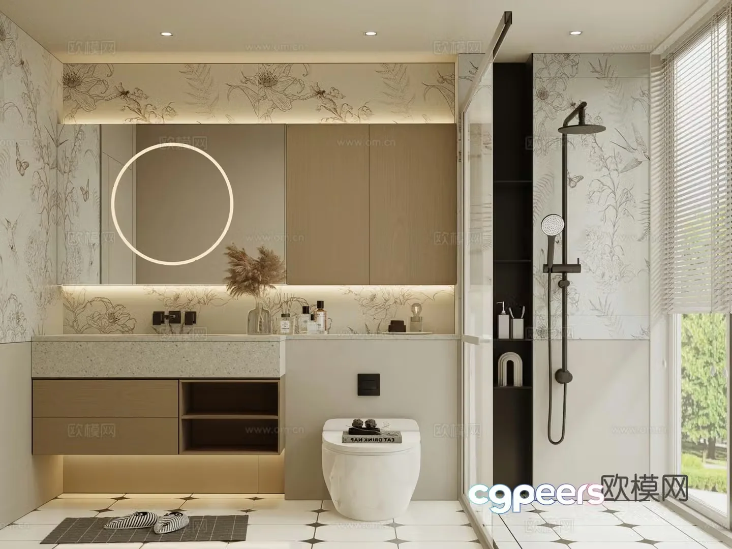 French bathroom bathroom 3d model