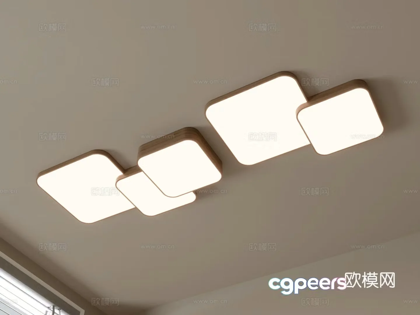Modern ceiling lamp geometric ceiling lamp 3d model
