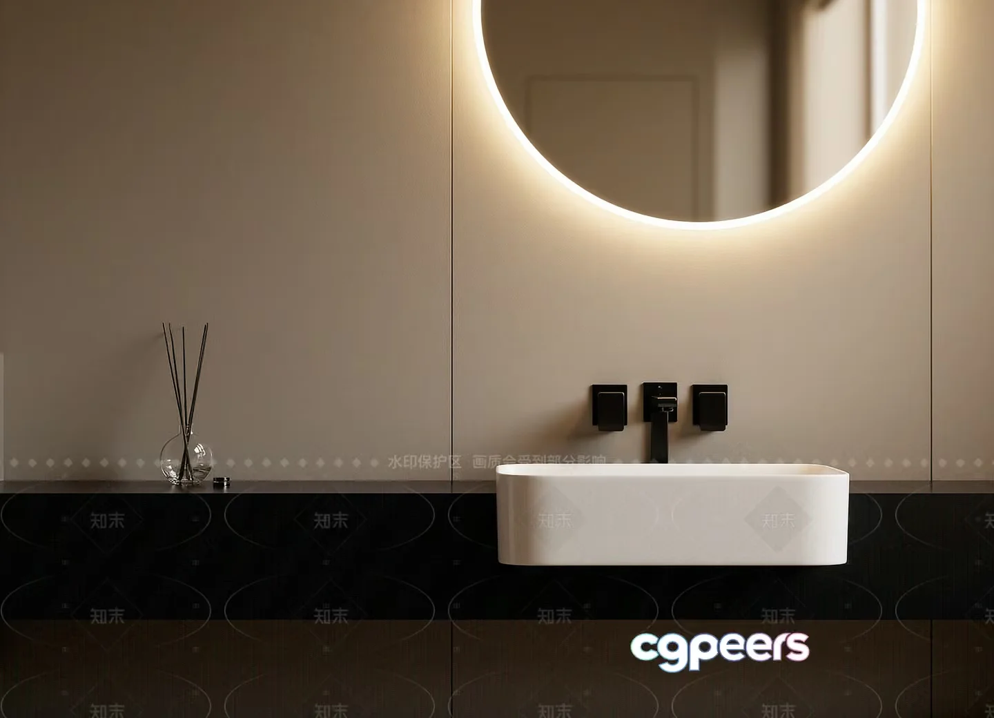 Modern Bathroom Sink 3D Model – 17281 – VRAY Render