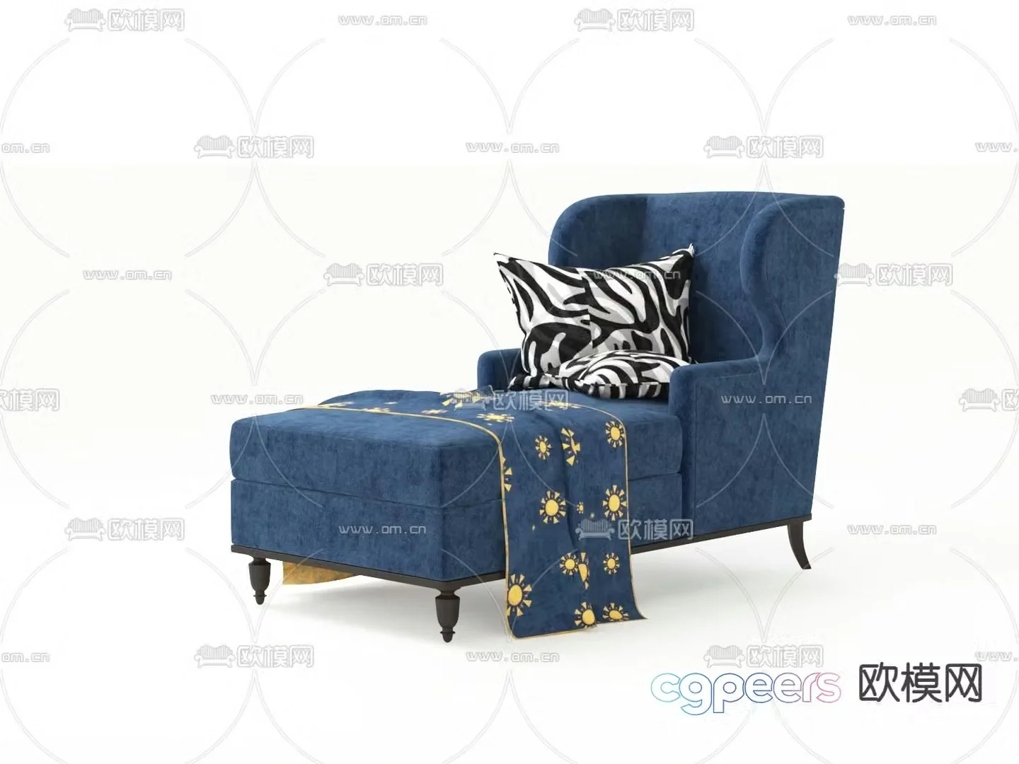 Modern sofa bed 3d model