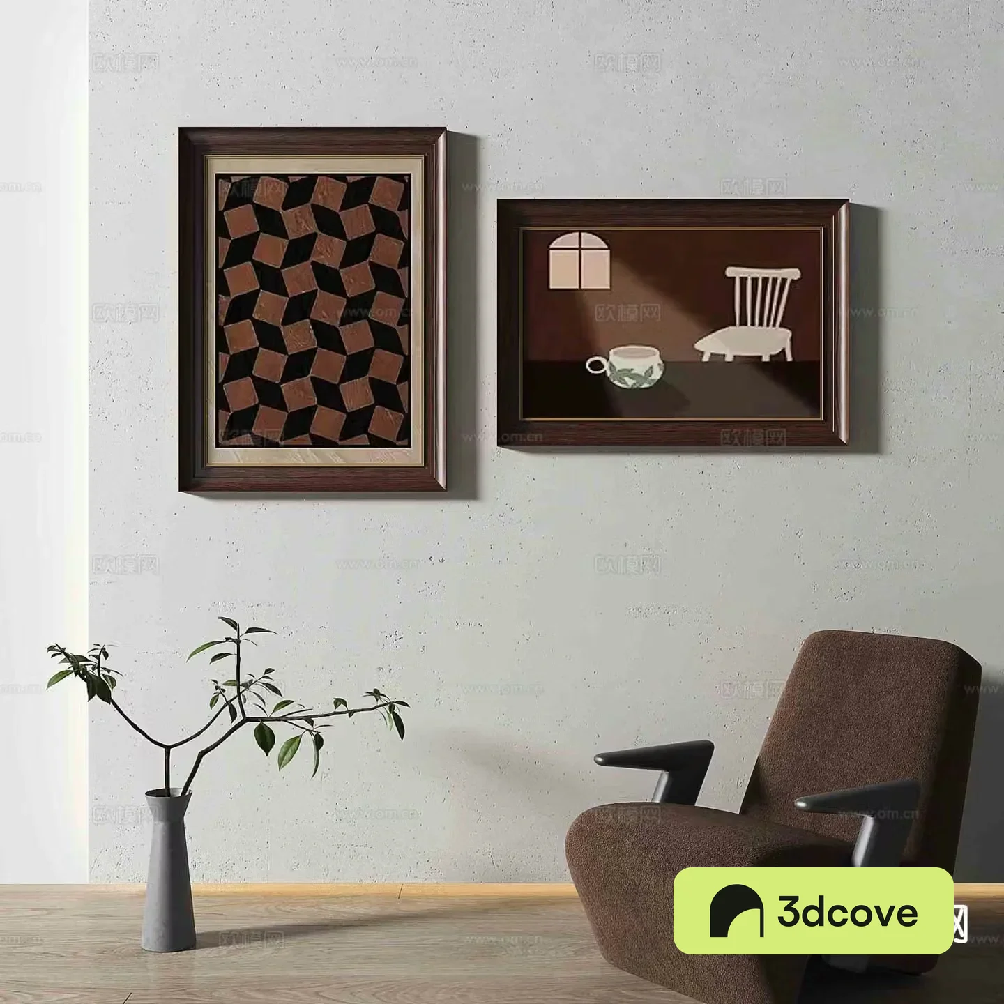 Medieval style cartoon oil painting decorative painting