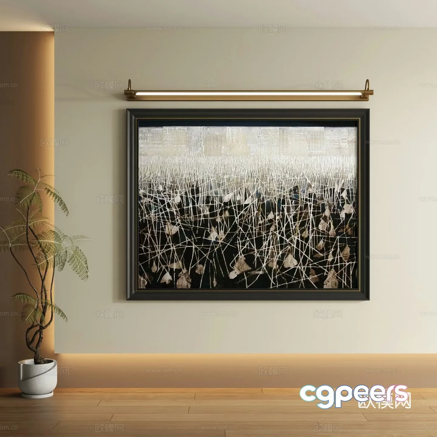 Modern decorative painting 3d model