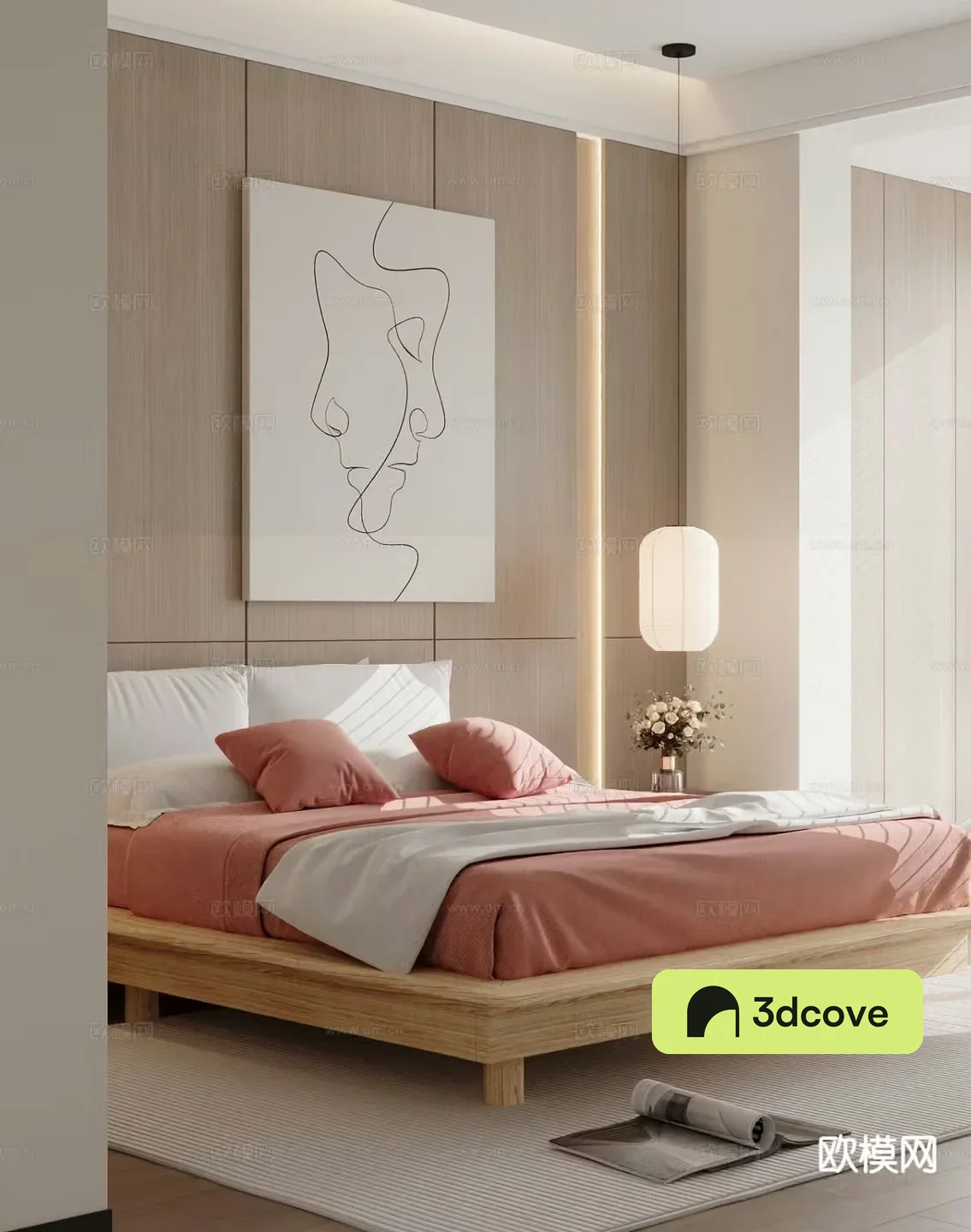 Modern double bed