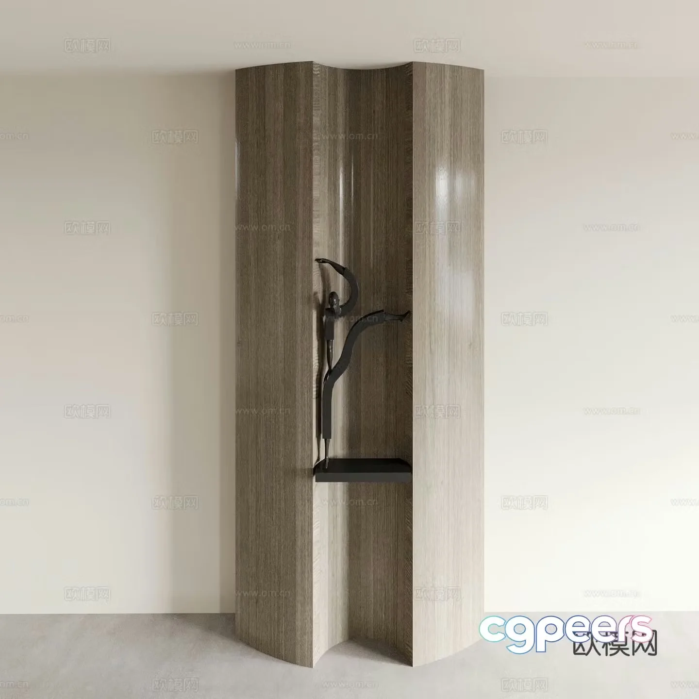 Modern entrance ornaments sculpture statue 3d model