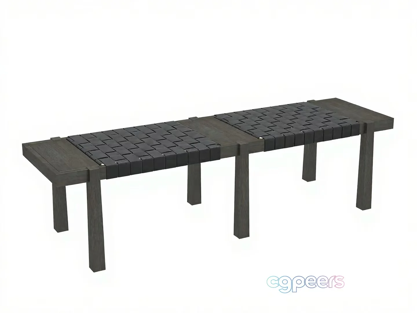 A Dark Brown Bench 3D Model – 18738 – VRAY Render