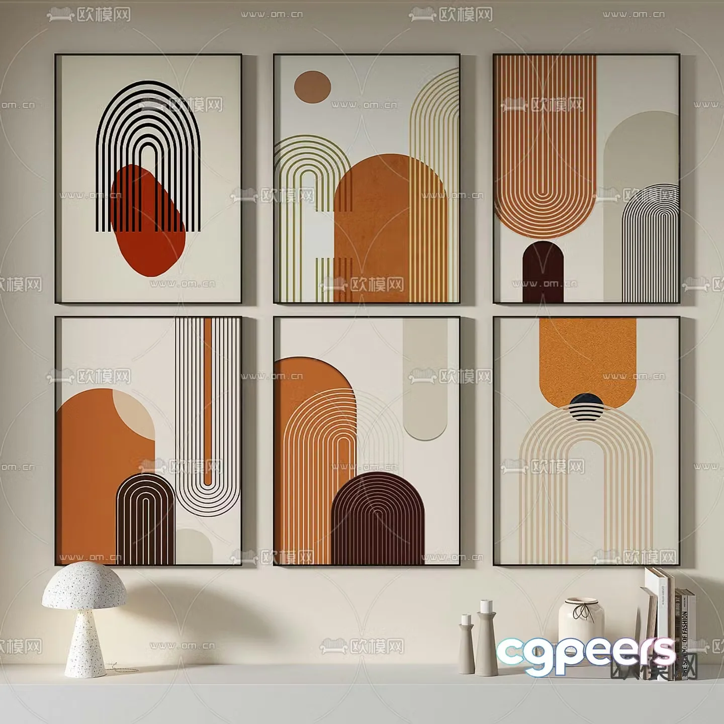 Simple painting Abstract painting Decorative painting 3d model