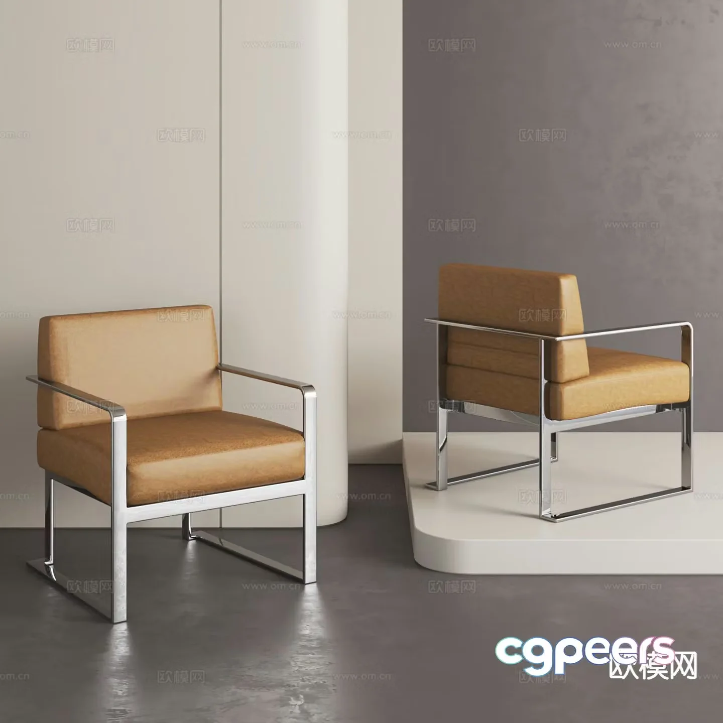 Modern chair leisure chair 3d model
