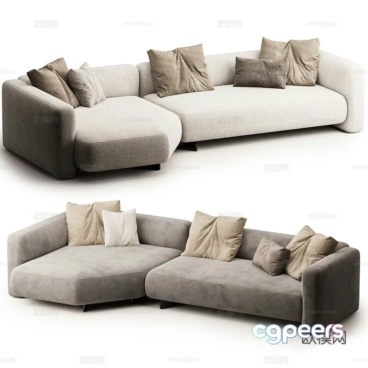 Modern Italian Kintai sofa 3d model