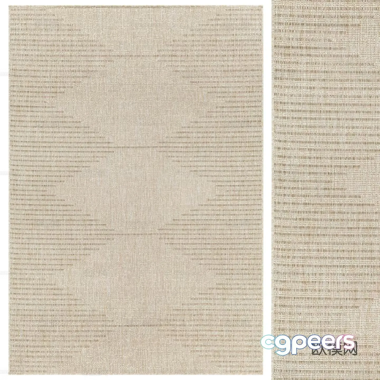 Modern carpet Striped carpet Lazy sofa Plant potted abstract carpet Square carpet 3d model