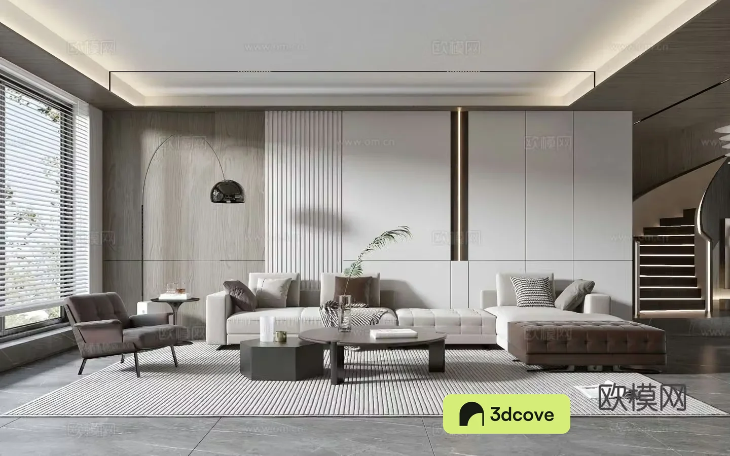 Modern living room modern sofa coffee table combination modern background wall