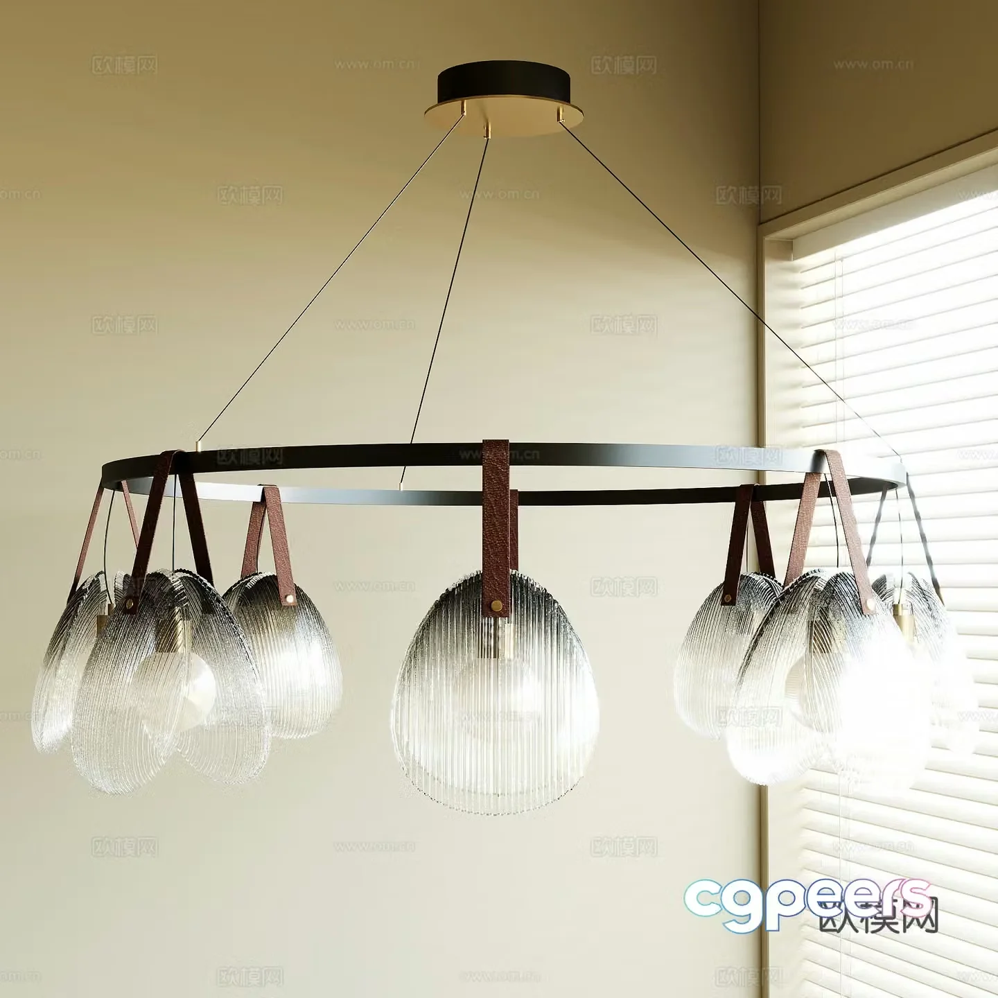 Modern chandelier 3d model