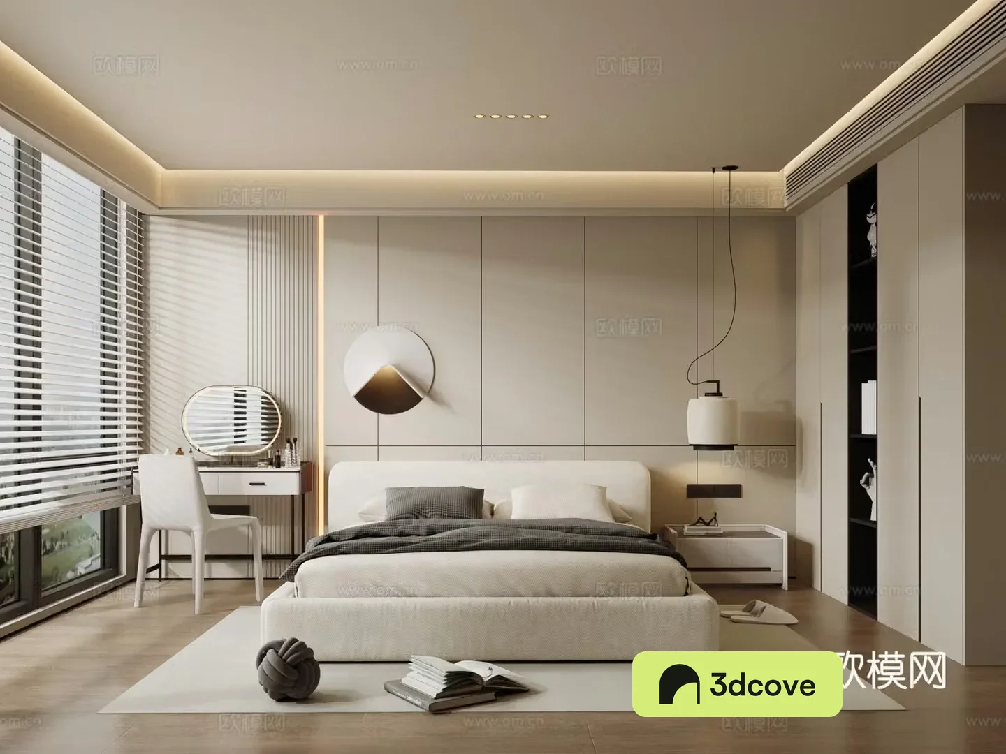 Modern Cream Home Bedroom Master Bedroom