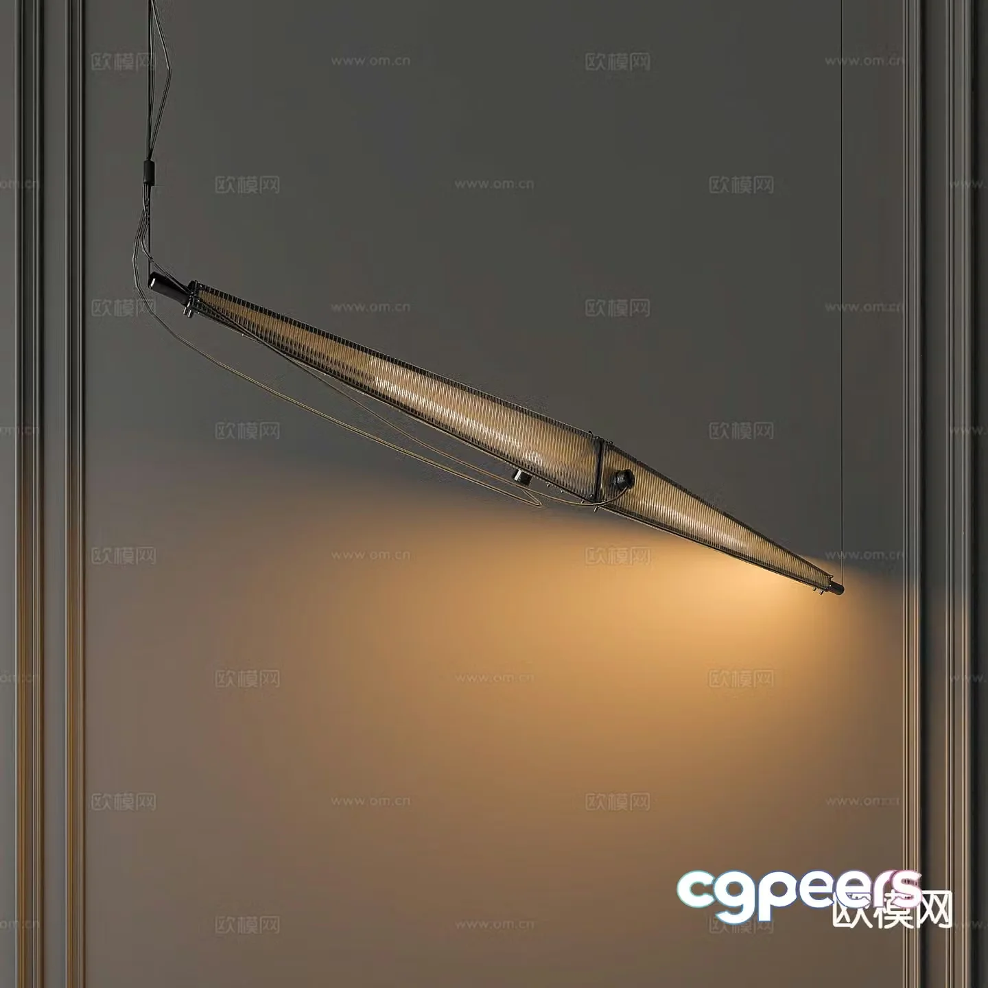 Light luxury chandelier minimalist chandelier restaurant chandelier 3d model