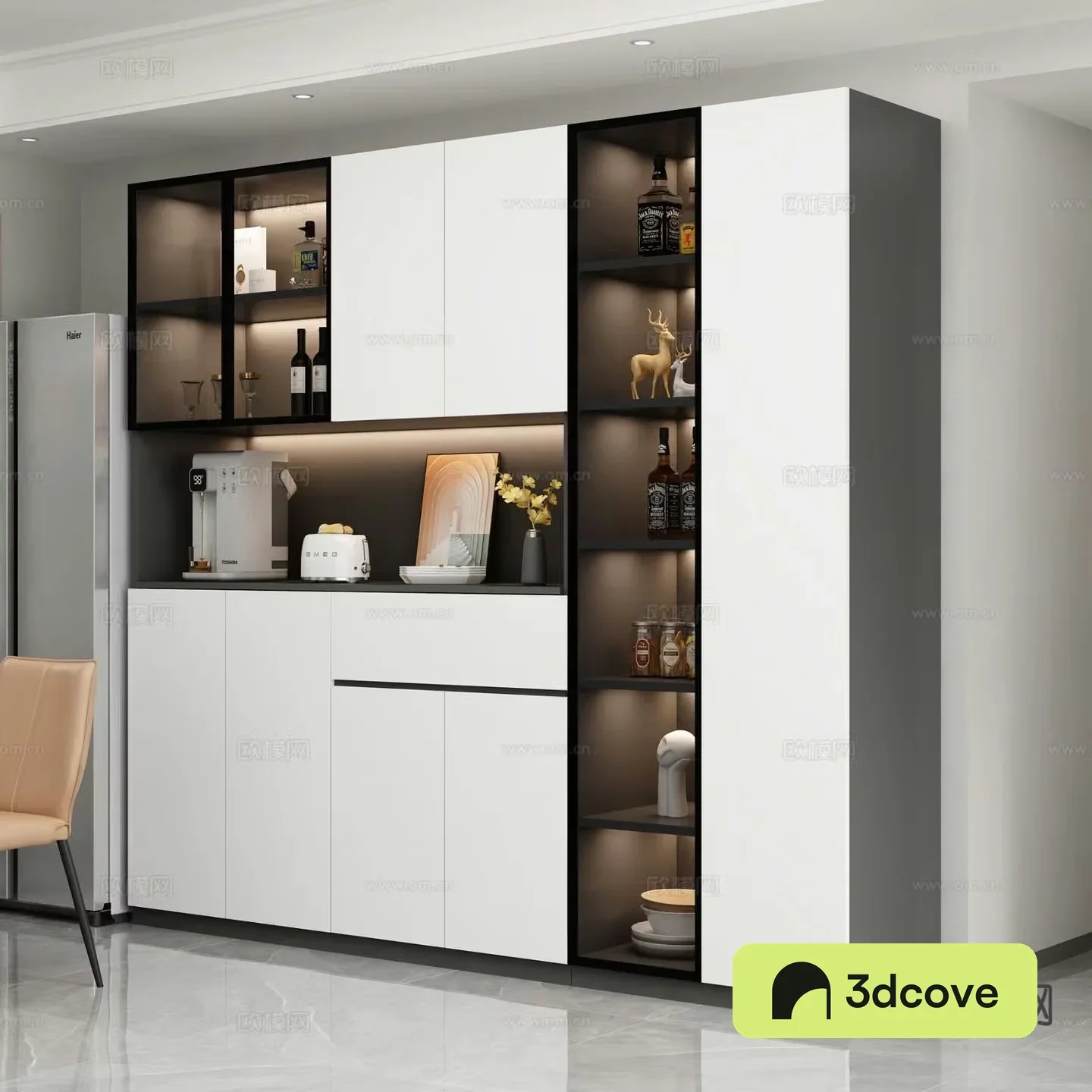 Modern wine cabinet sideboard