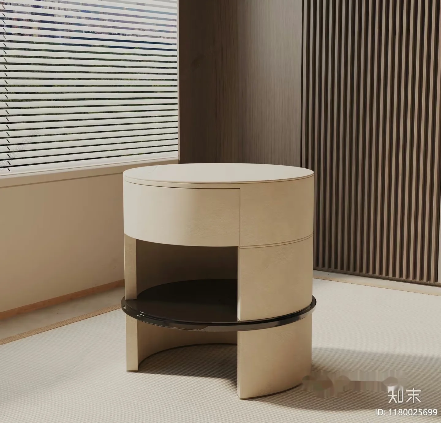 Modern Beige Side Table 3D Model – 6427 – VRAY Render