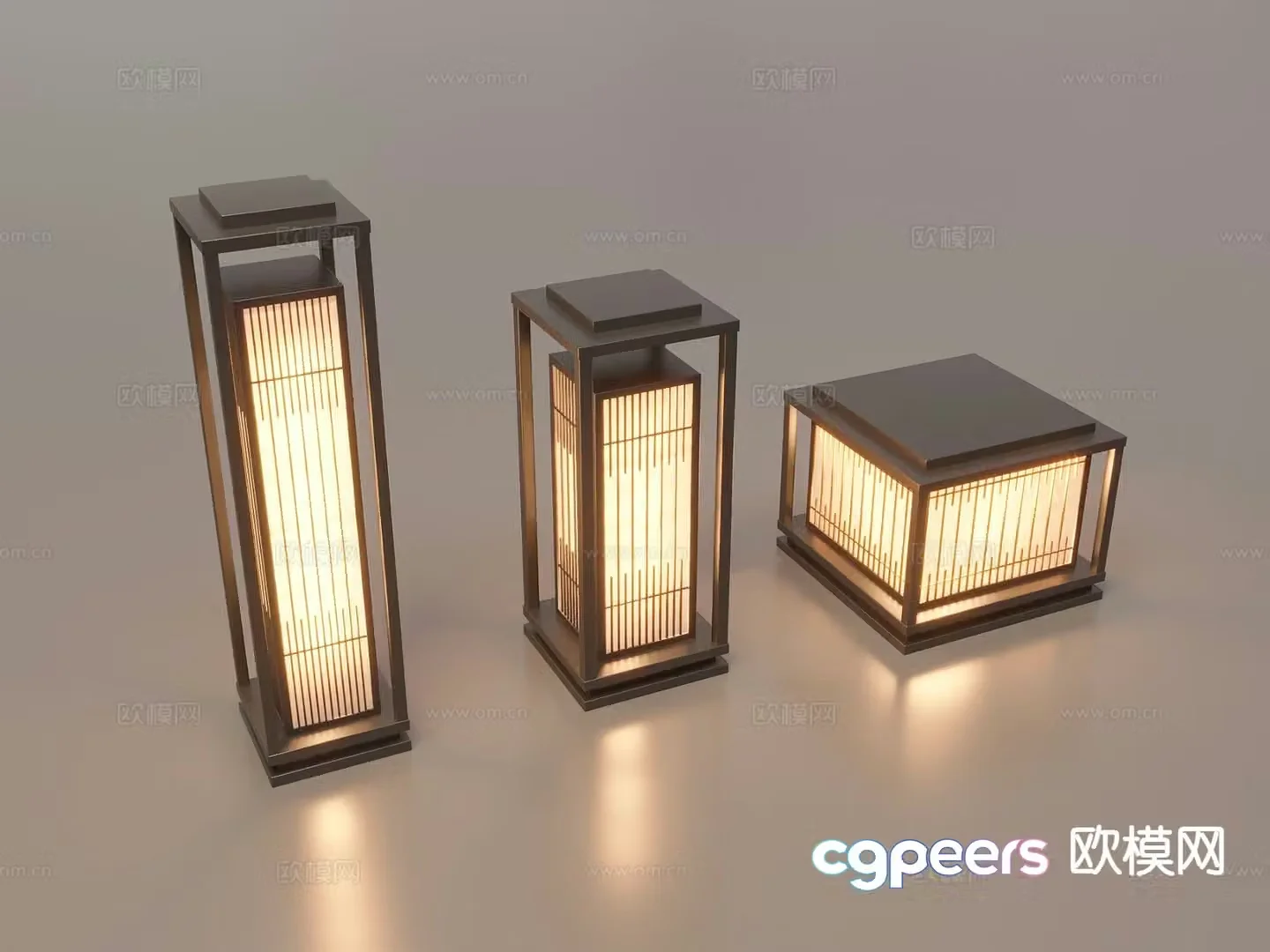 Chinese style landscape lamp lawn lamp garden lamp outdoor lamp 3d model