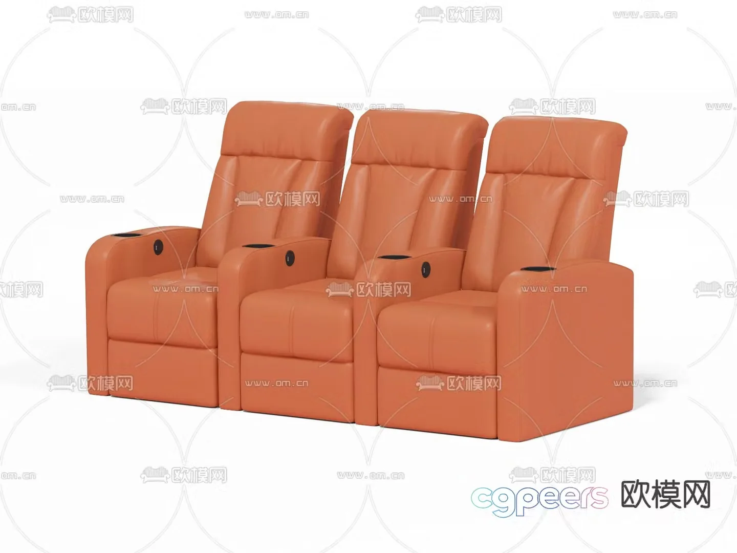 Box sofa Film and TV sofa Film and TV chair 3d model