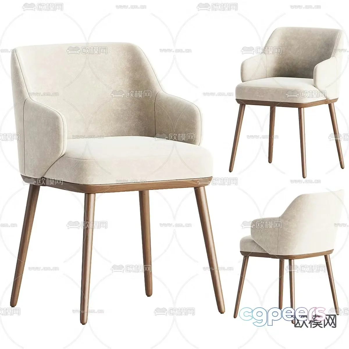 Modern chair leisure chair 3d model