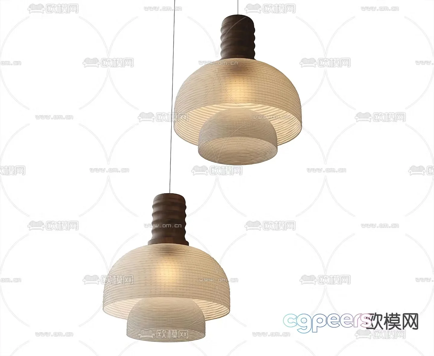 Modern chandelier bedside chandelier 3d model