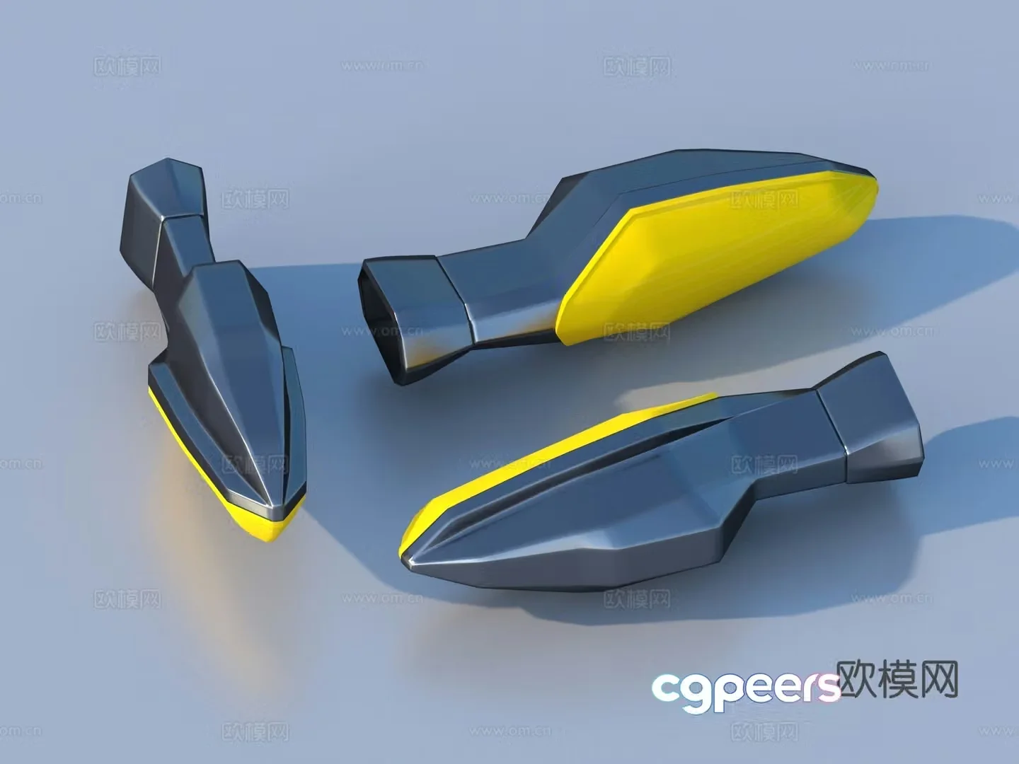 Motorcycle mirror hardware 3D model