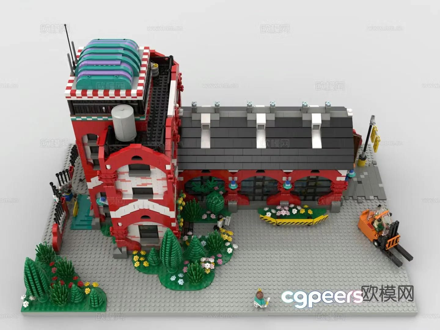 LEGO LEGO toys building block factory building 3d model