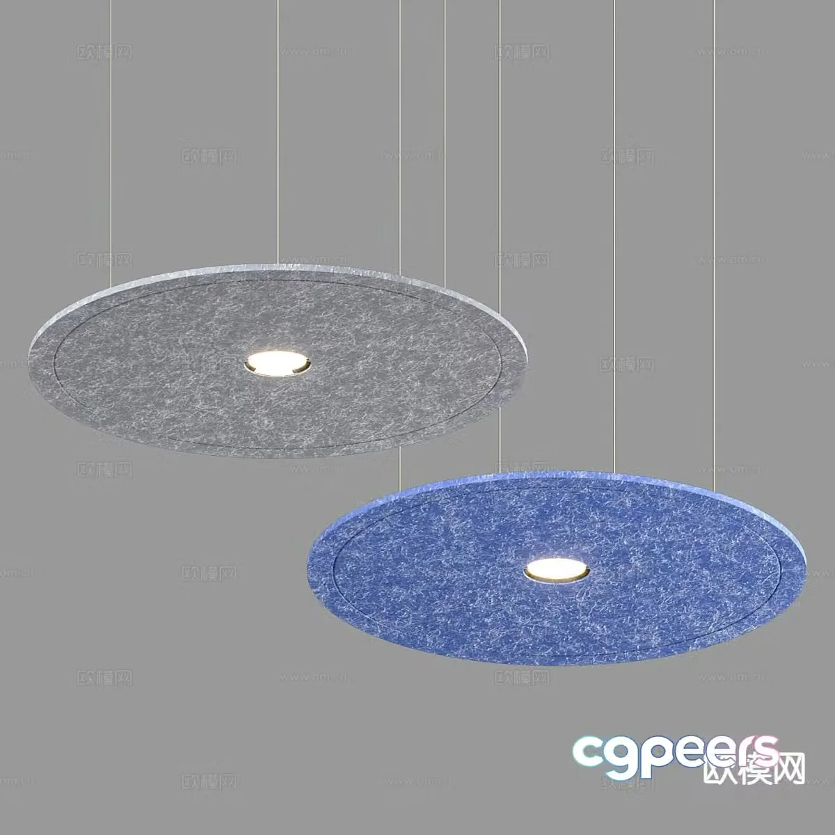 Modern minimalist chandelier disc chandelier 3d model