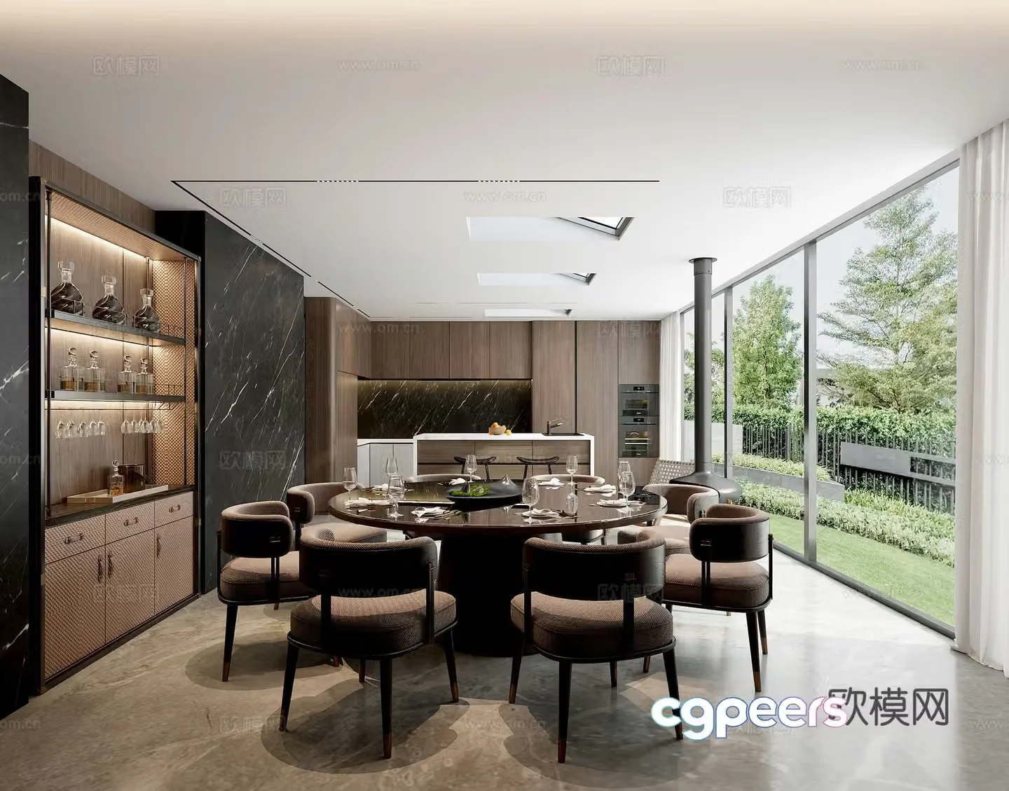 Modern restaurant 3d model