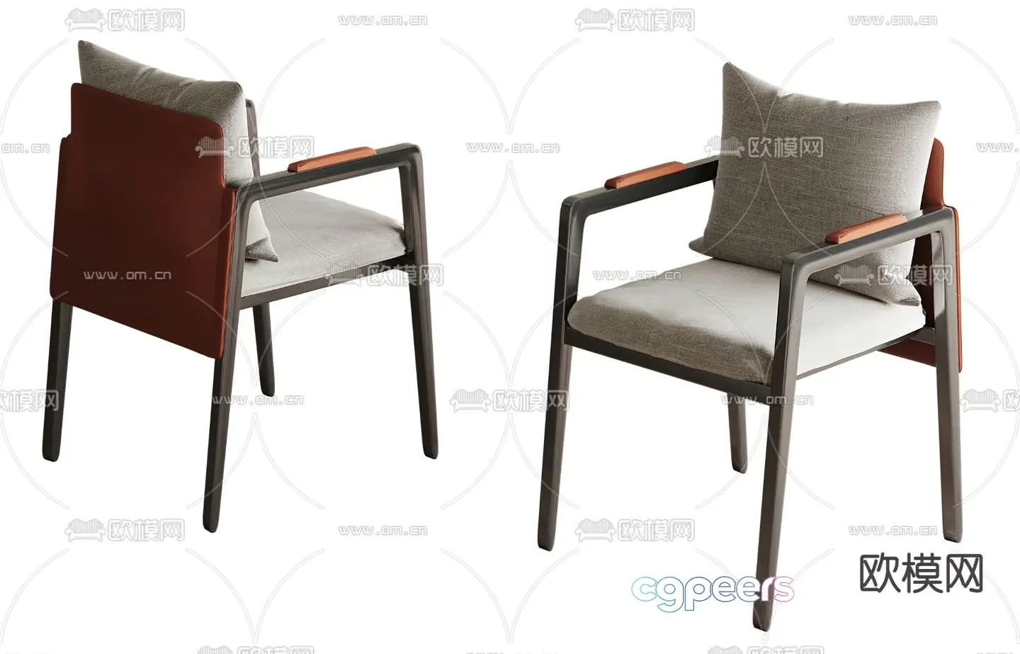 Wooden Accent Chair 3D Model – 6476 – VRAY Render