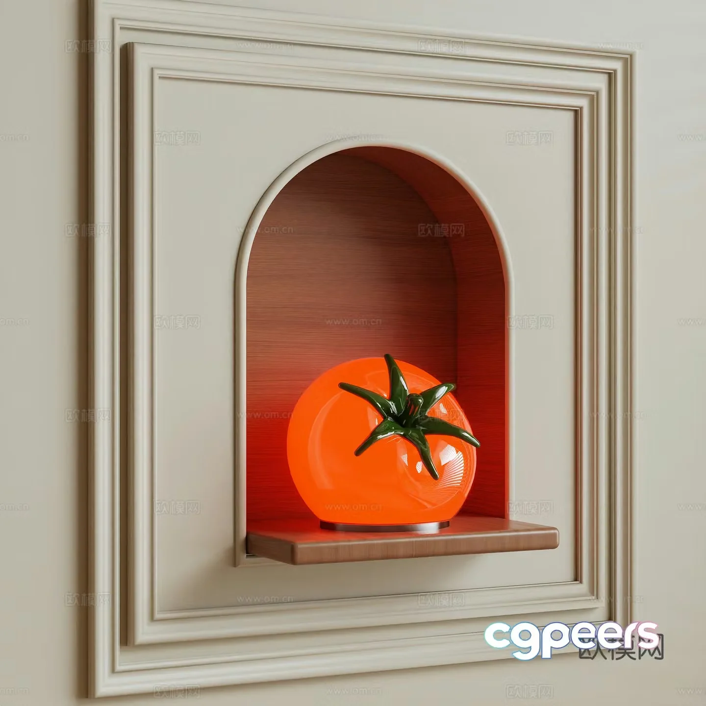 Modern desk lamp night lamp tomato lamp 3d model