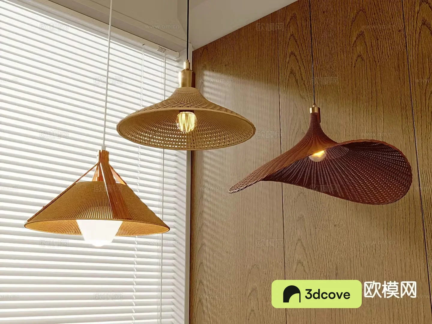 Wabi-sabi rattan chandelier