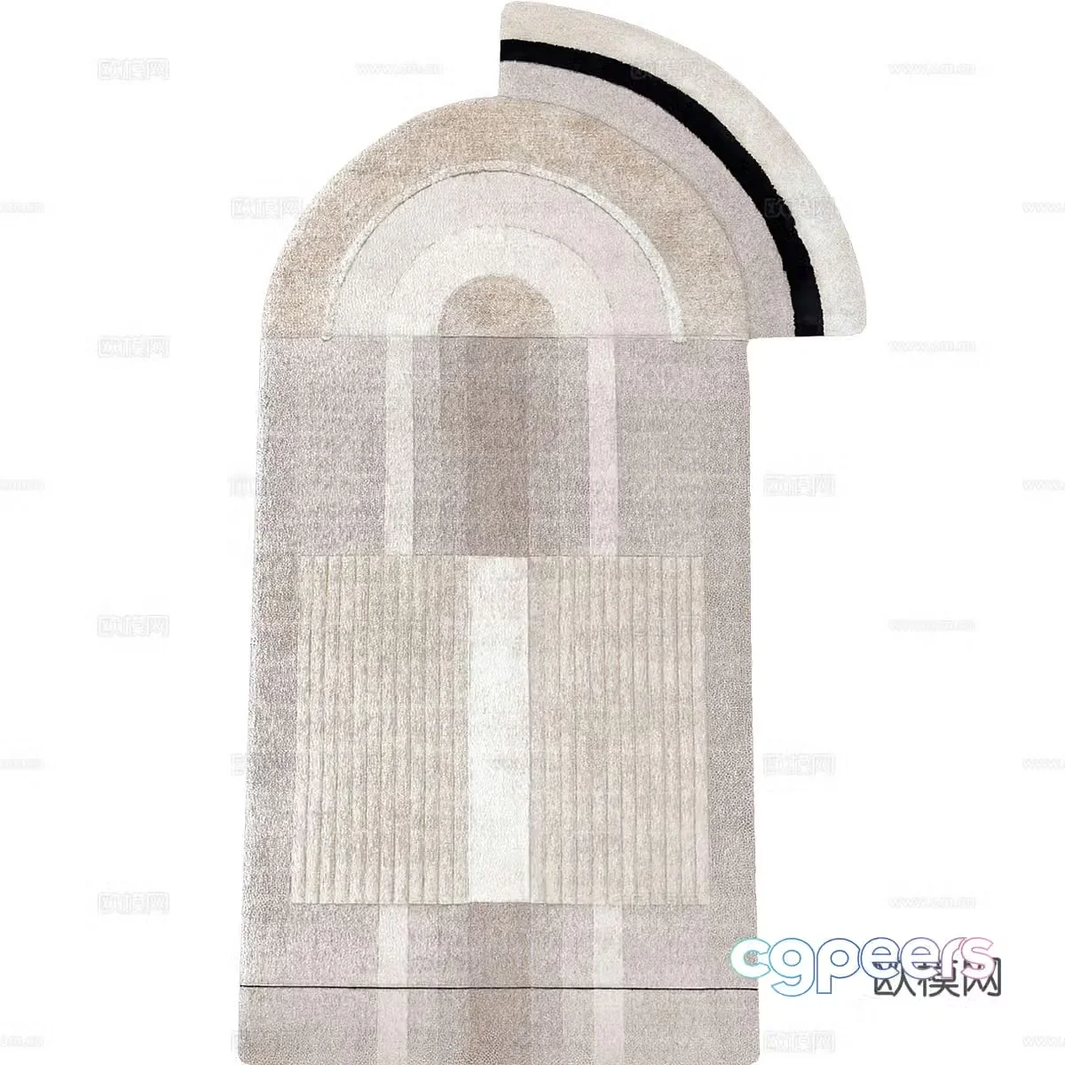 New Chinese style carpet 3d model