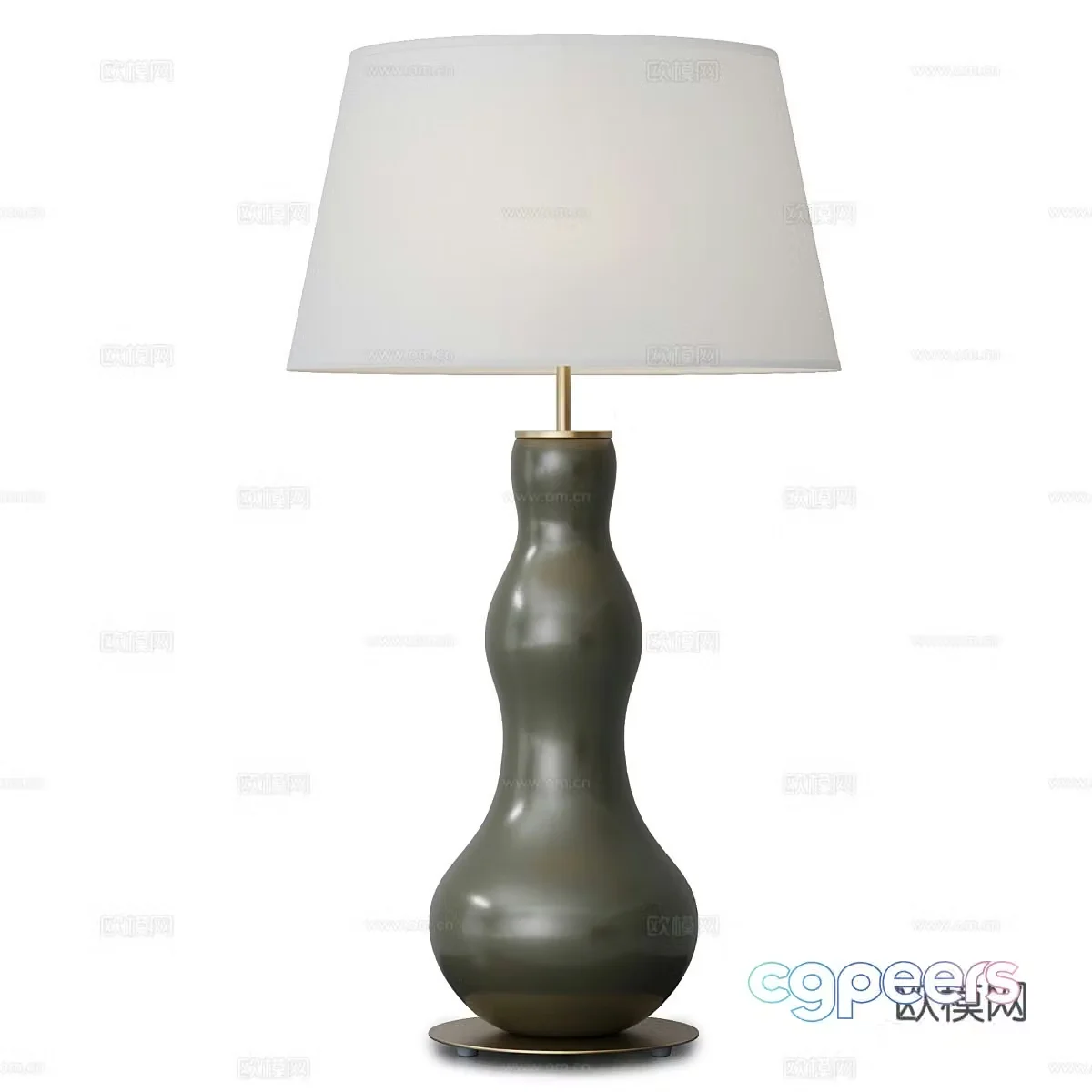 New Chinese style Wasabi desk lamp 3D model