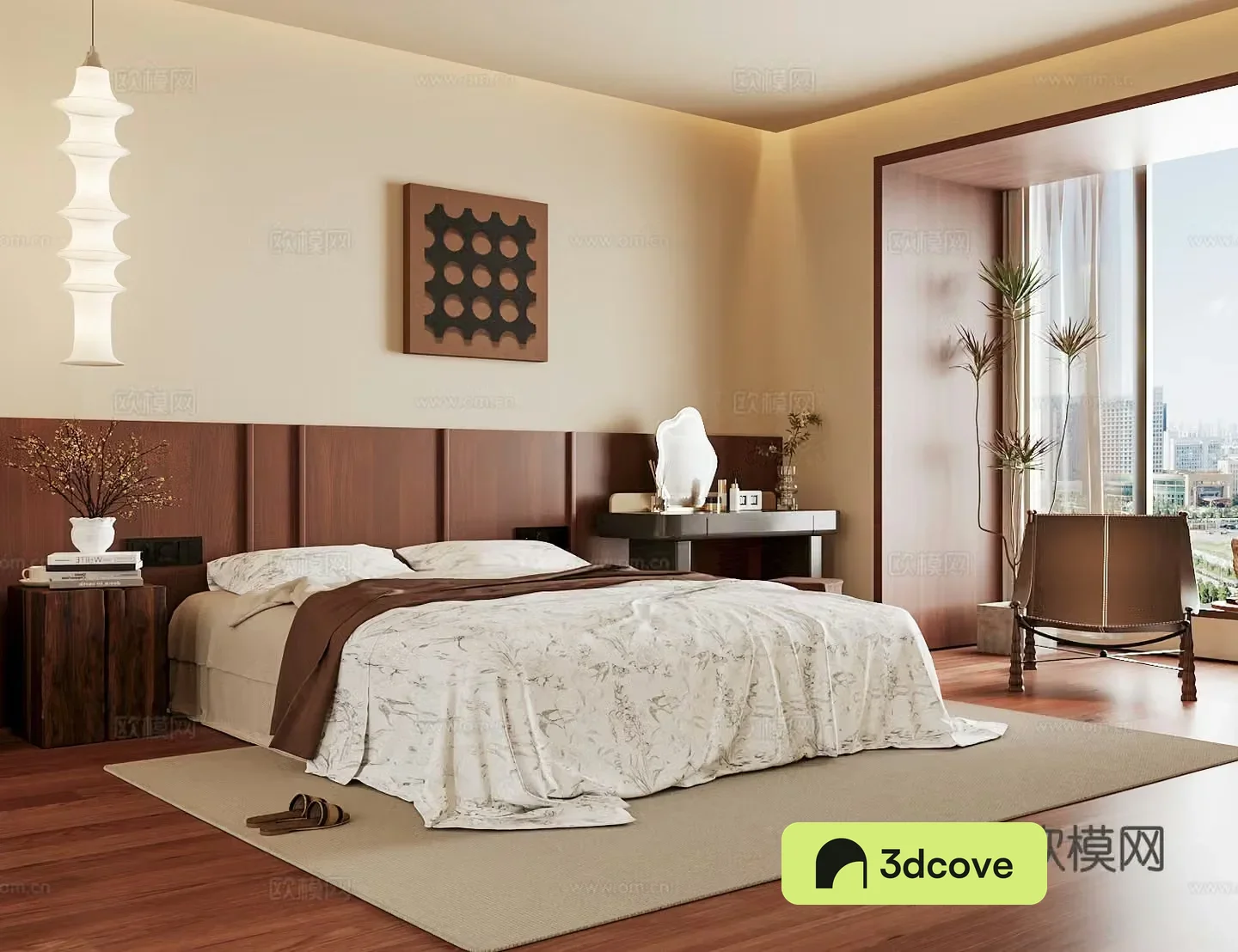 Wasabi Middle Ages Home Bedroom Wasabi Wind Bedroom Secondary Bedroom Master Bedroom Bathroom Window Bedroom 3D Model