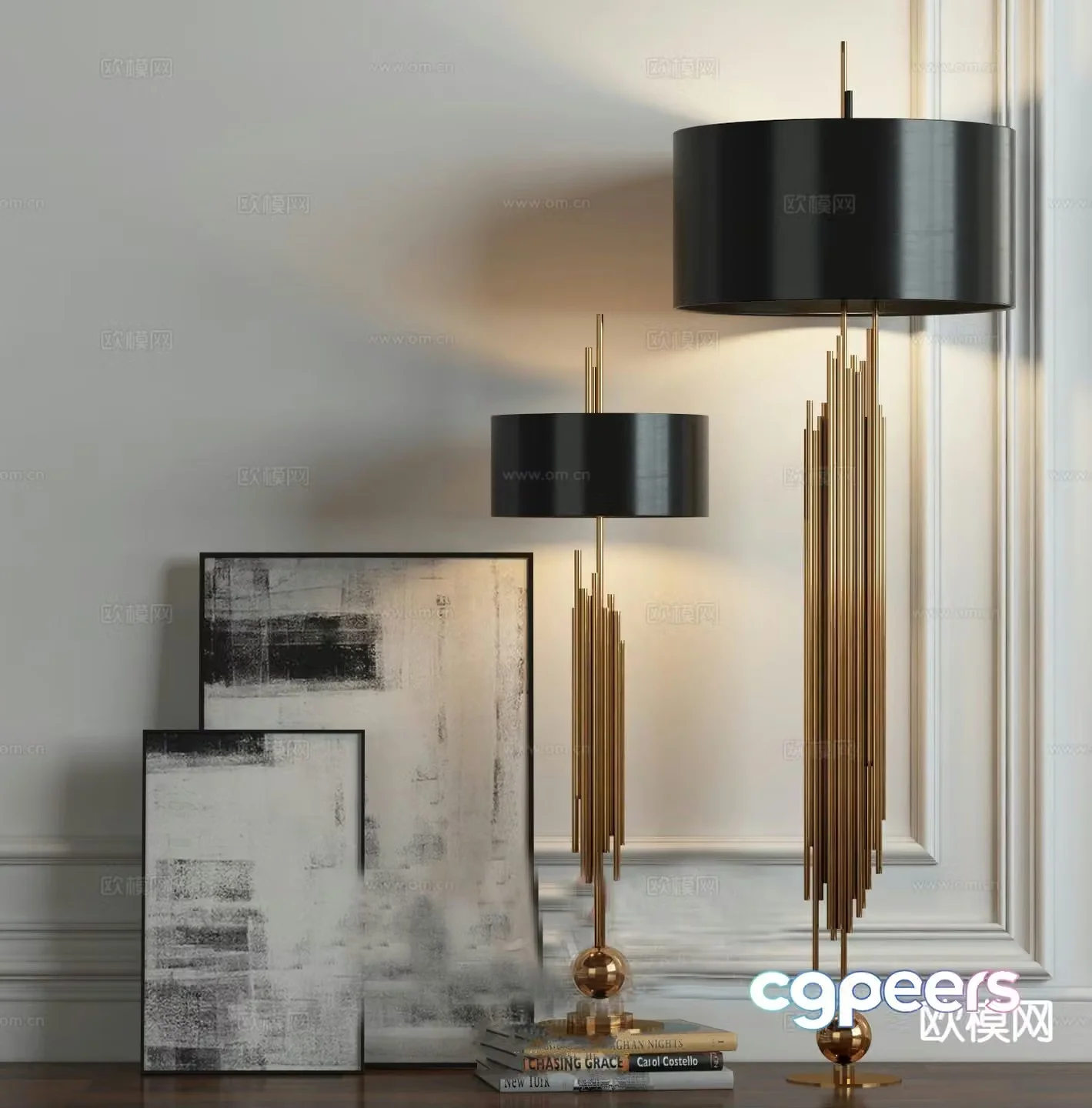 Postmodern floor lamp metal floor lamp 3d model