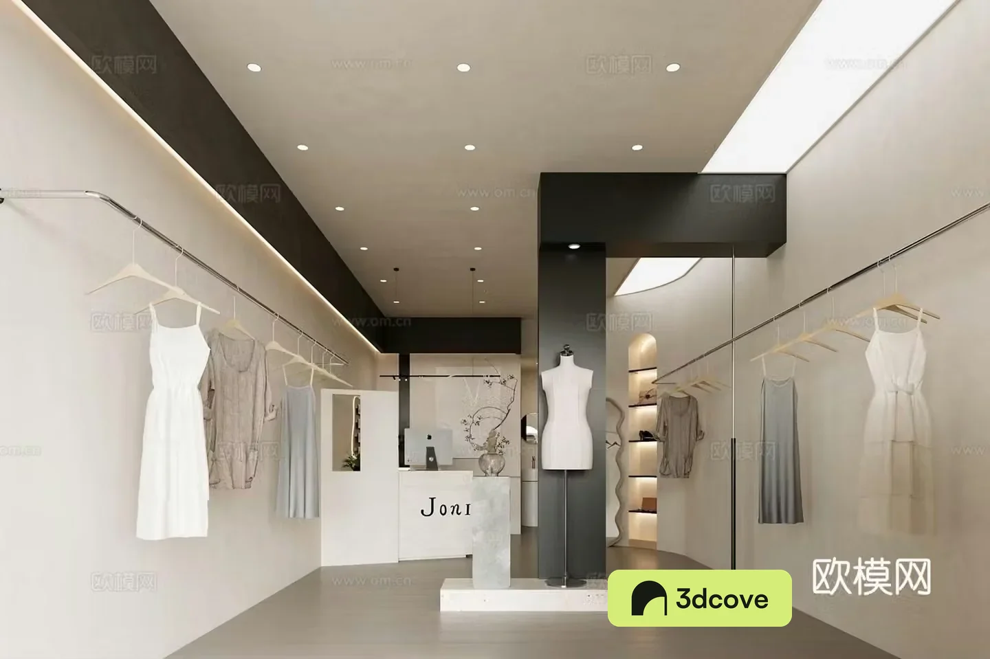 Creamy clothing store