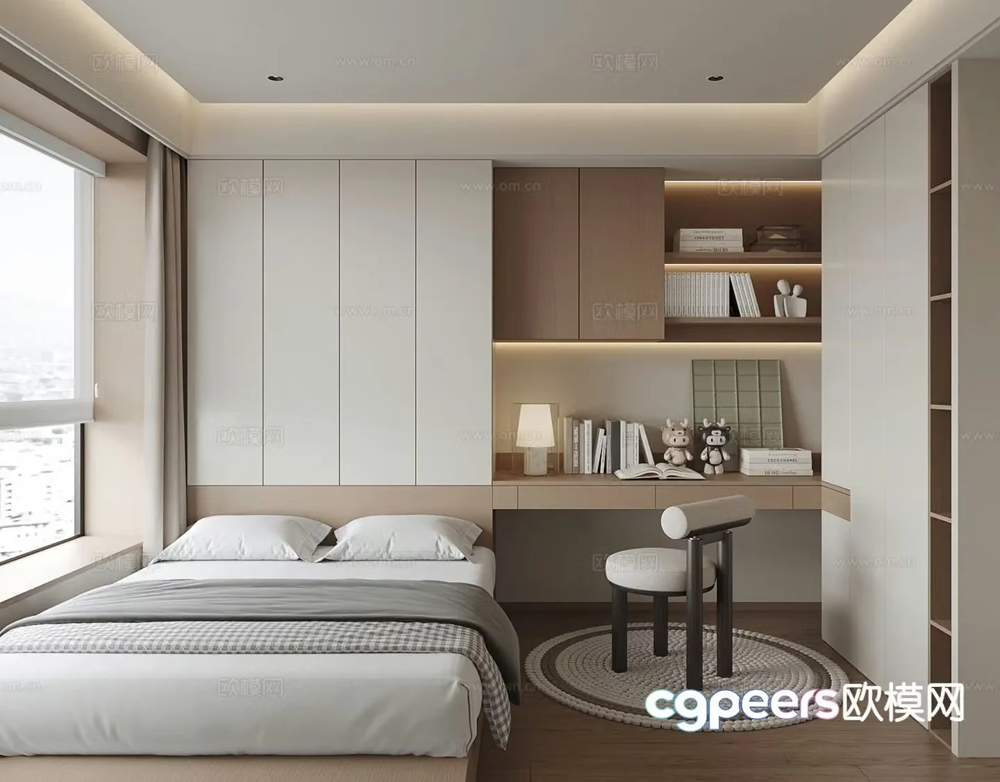 3d model of tatami bedroom and second bedroom