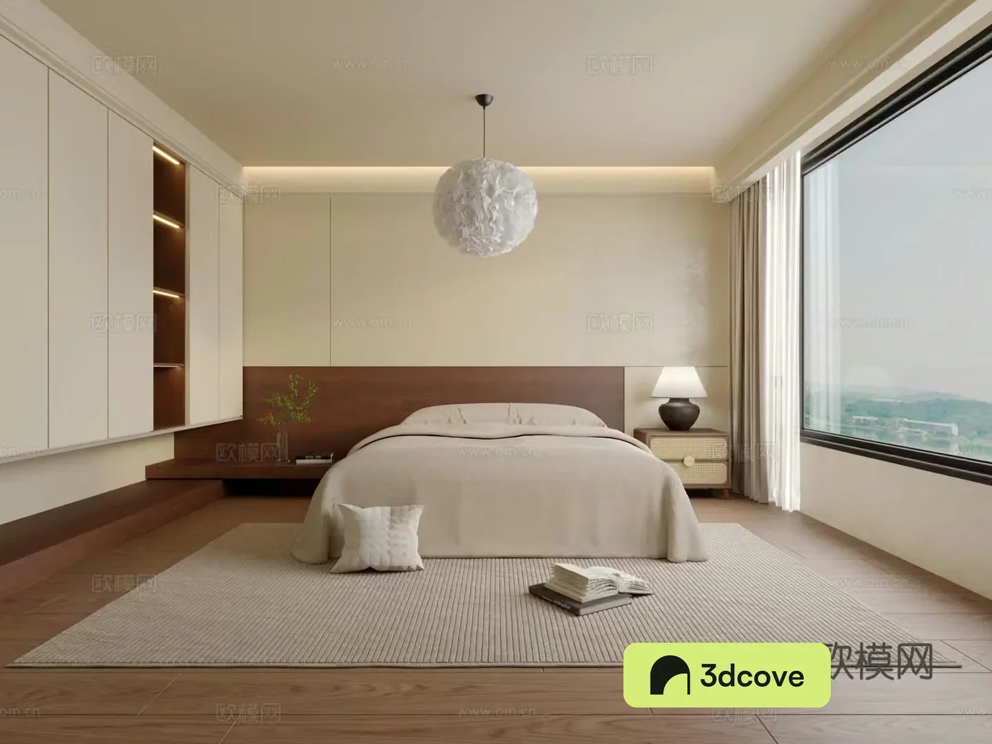 Minimalist medieval bedroom