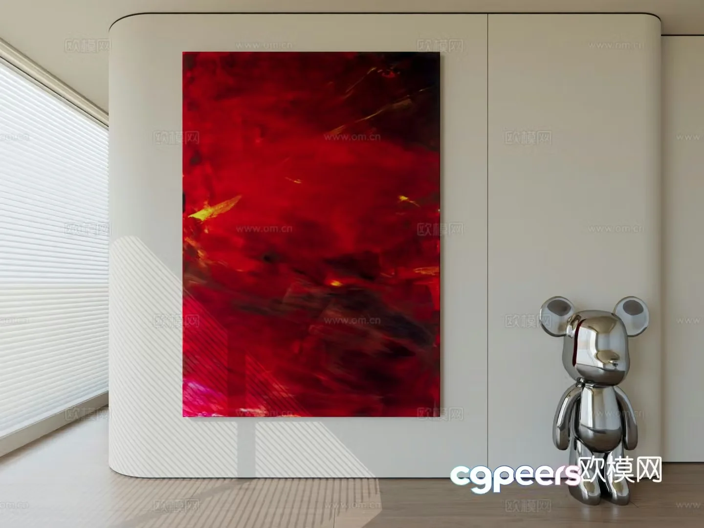 Modern minimalist hanging painting abstract art hanging painting 3d model