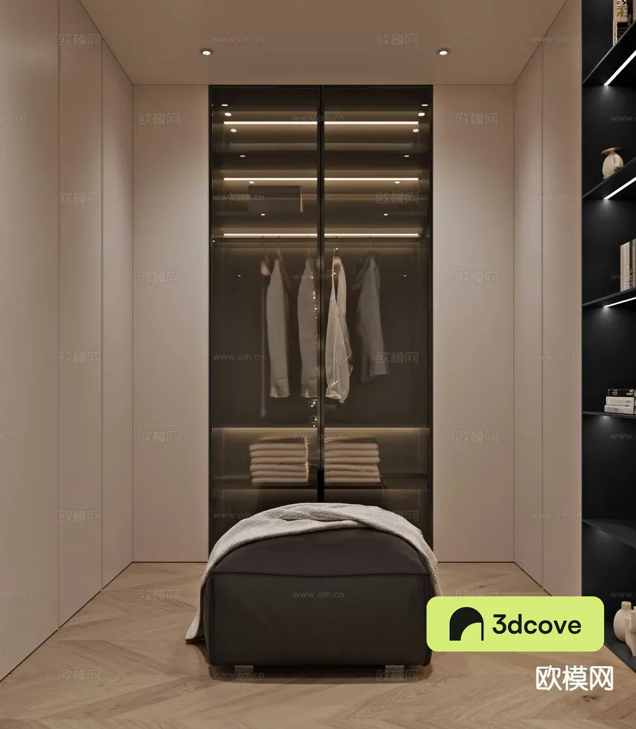 Modern cloakroom corridor