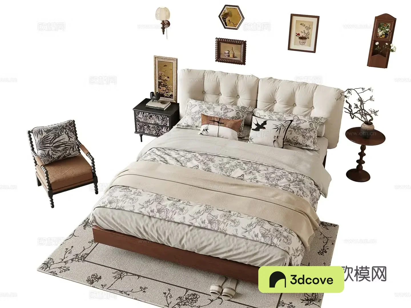 Medieval style double bed