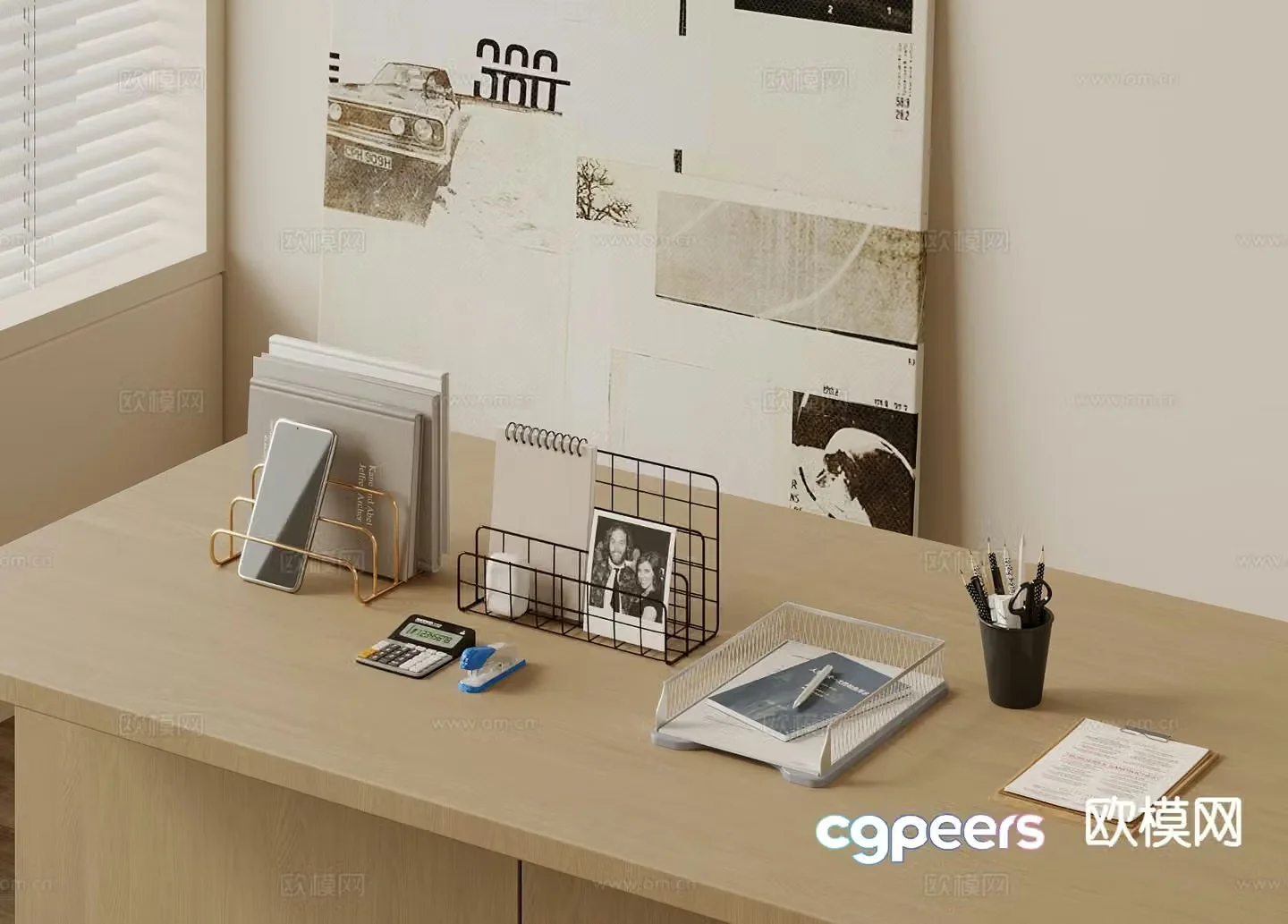 Office Supplies Folders Folders Office Desktop Decorations 3D Model
