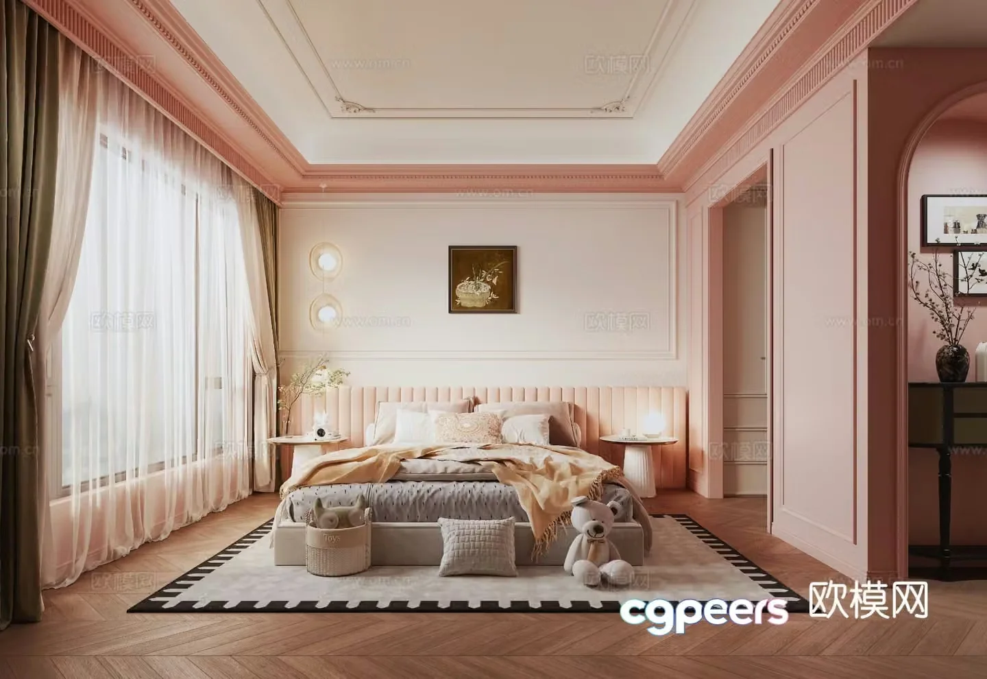French girl’s room child’s room children’s room 3d model