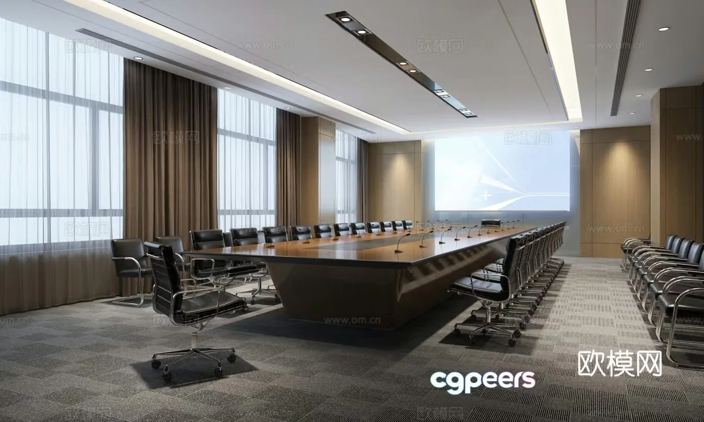 Modern conference room 3d model