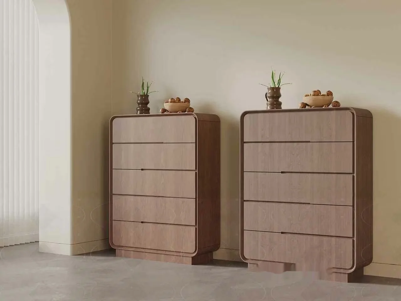 Tall Wooden Dressers 3D Model – 2371 – VRAY Render