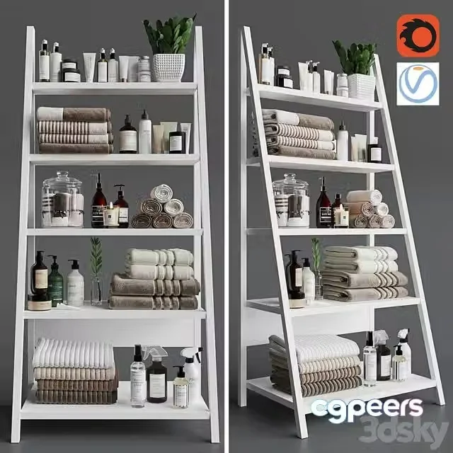 3ds Max Free – Bathroom decorative set 14