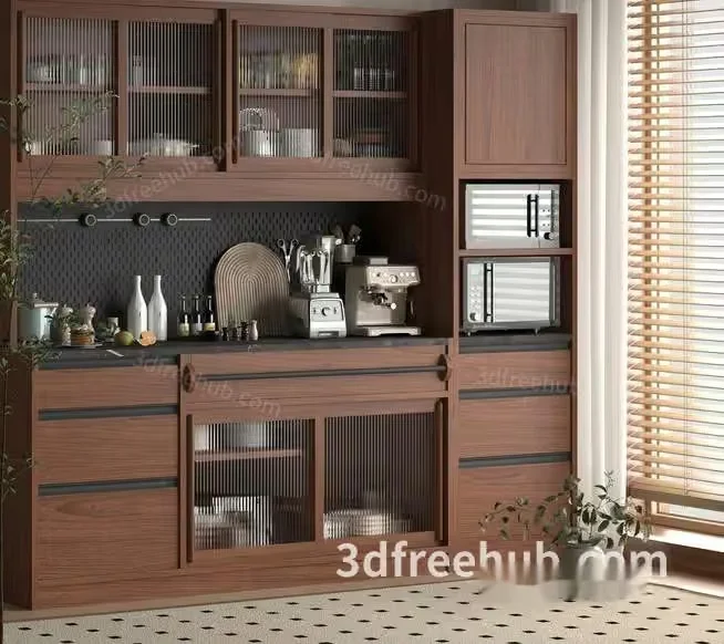 Modern Kitchen Cabinets 3D Model – 19937 – VRAY Render