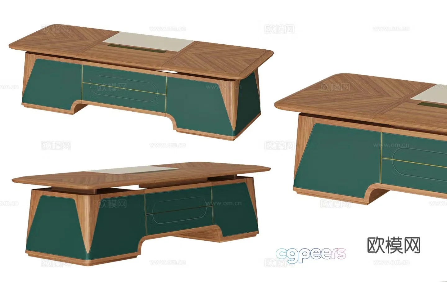 Modern Mona Lisa office desk Creative solid wood office desk Artistic modeling office desk Minimalist office 3D model